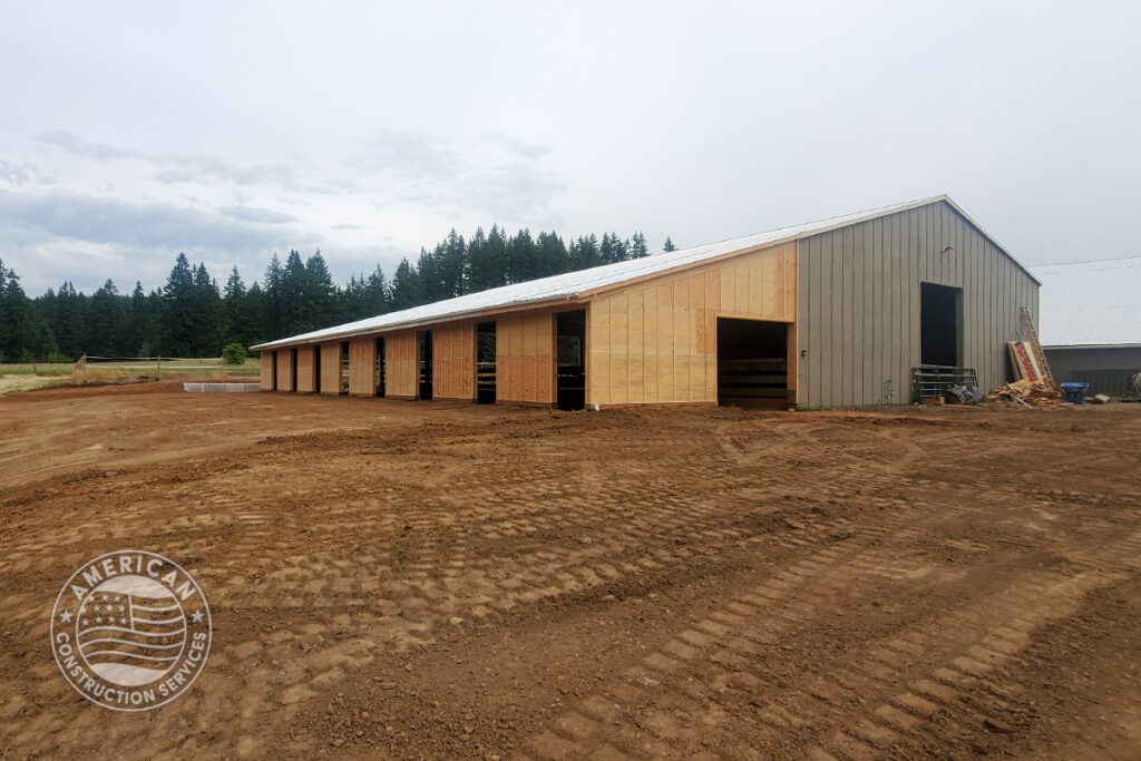 Barn addition built by American Construction Services, Corp.