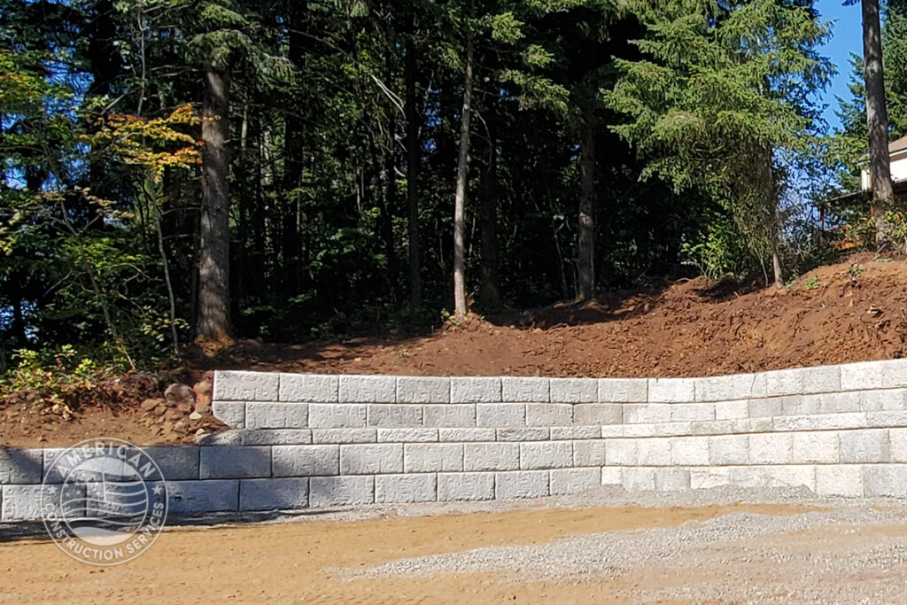 Retaining wall by American Construction Services, Corp.