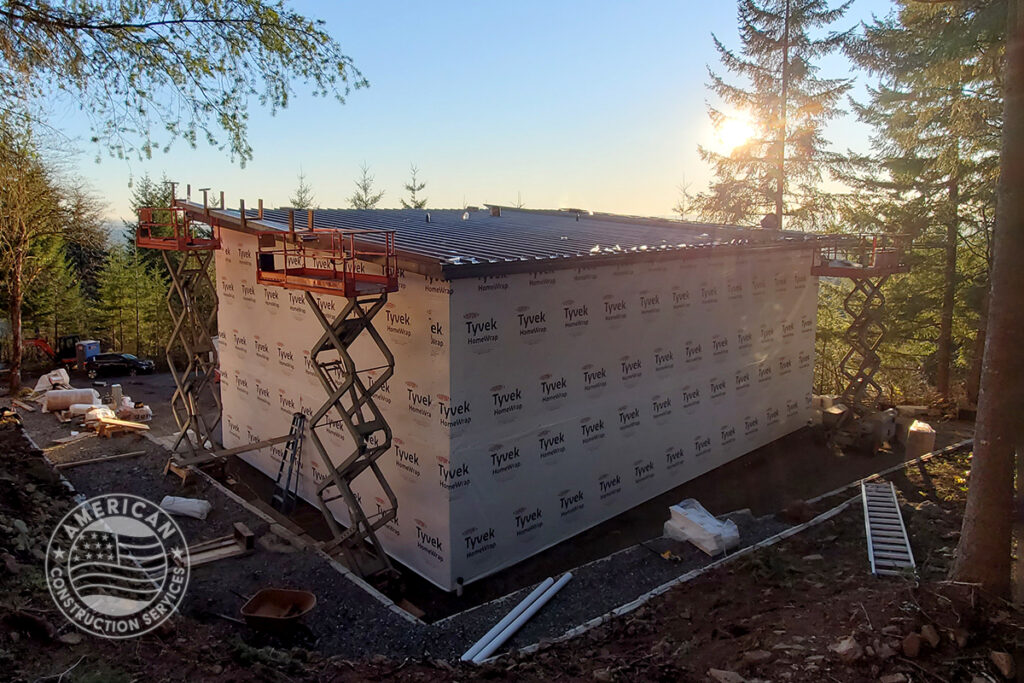 Steel building exterior built by American Construction Services, Corp.