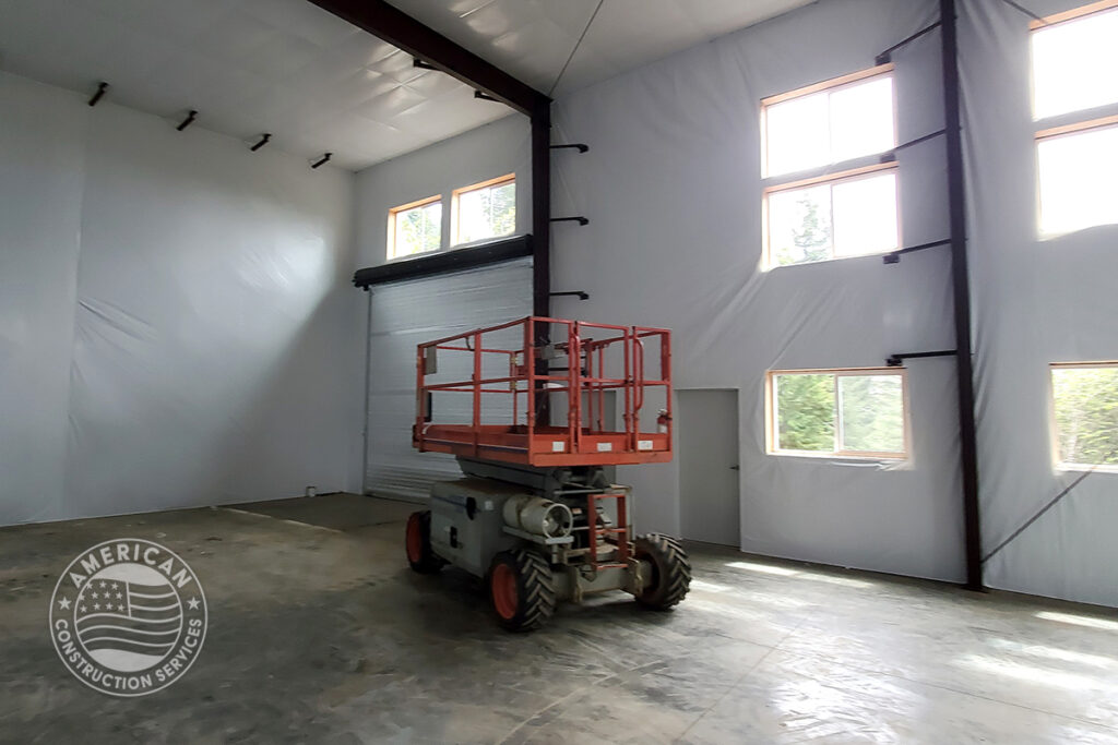 Steel building interior by American Construction Services, Corp.